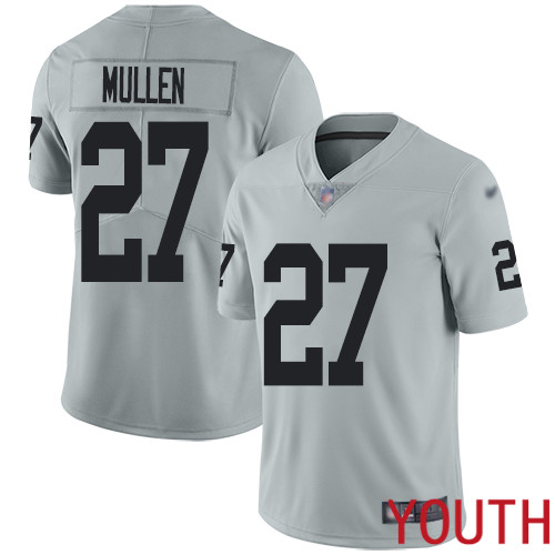 Oakland Raiders Limited Silver Youth Trayvon Mullen Jersey NFL Football 27 Inverted Legend Jersey